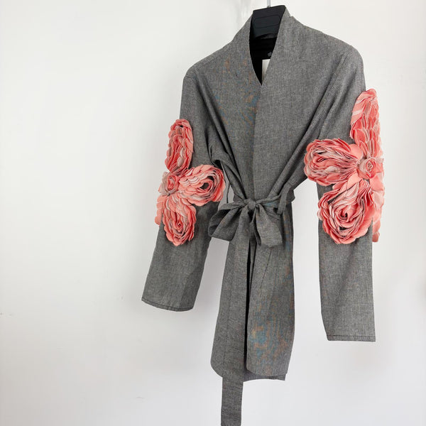 Large Pink Flowers Jacket