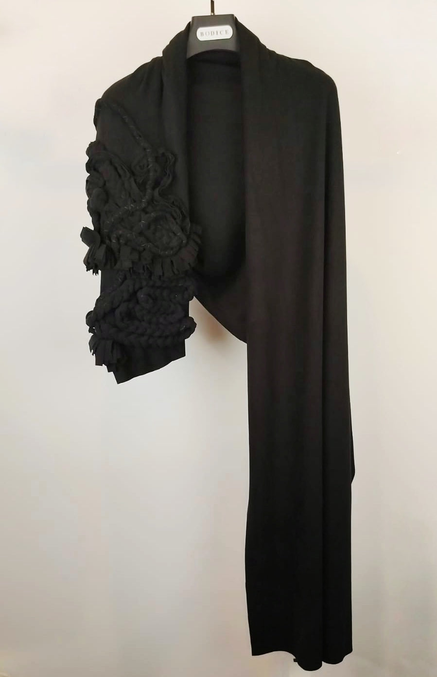 1/2 sleeve 1/2 shawl Black